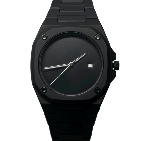 Minimalist Black Silicone Watch ChainLink Minimalism for Men