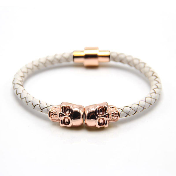 Skull Rose Gold & White